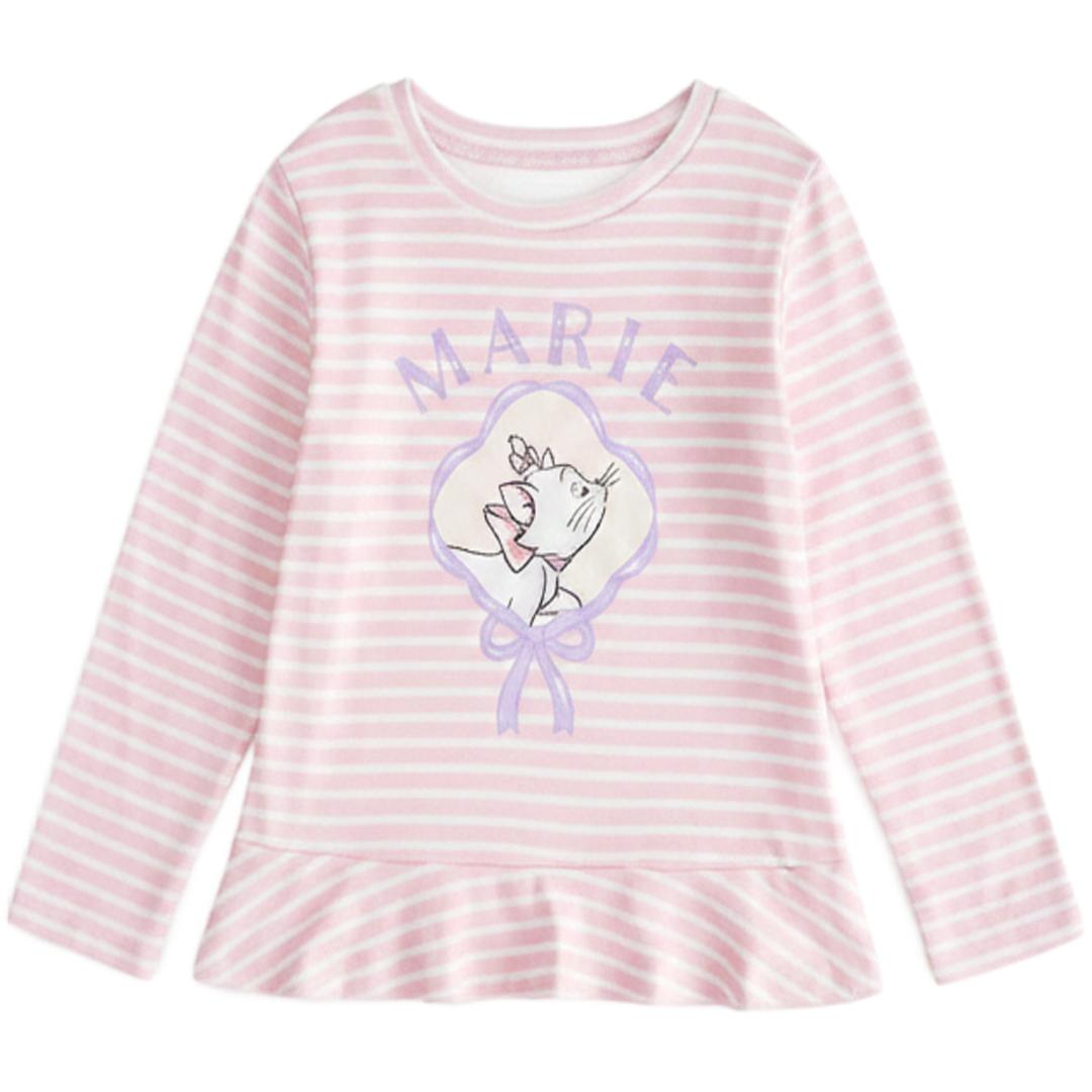 THE ARISTOCATS Pink Stripe Velour Top*