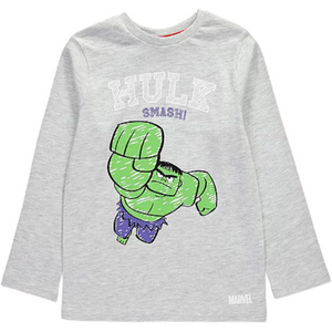 The Avengers | Grey Hulk Long Sleeve T-Shirt | Little Gecko