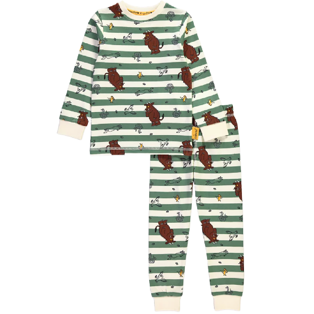 The Gruffalo | Green Striped Long Pyjamas | Little Gecko