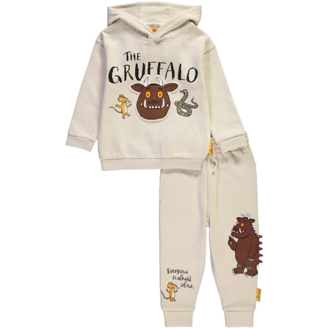 The Gruffalo | Stone Hooded Sweatshirt & Trackpants Set | Little Gecko