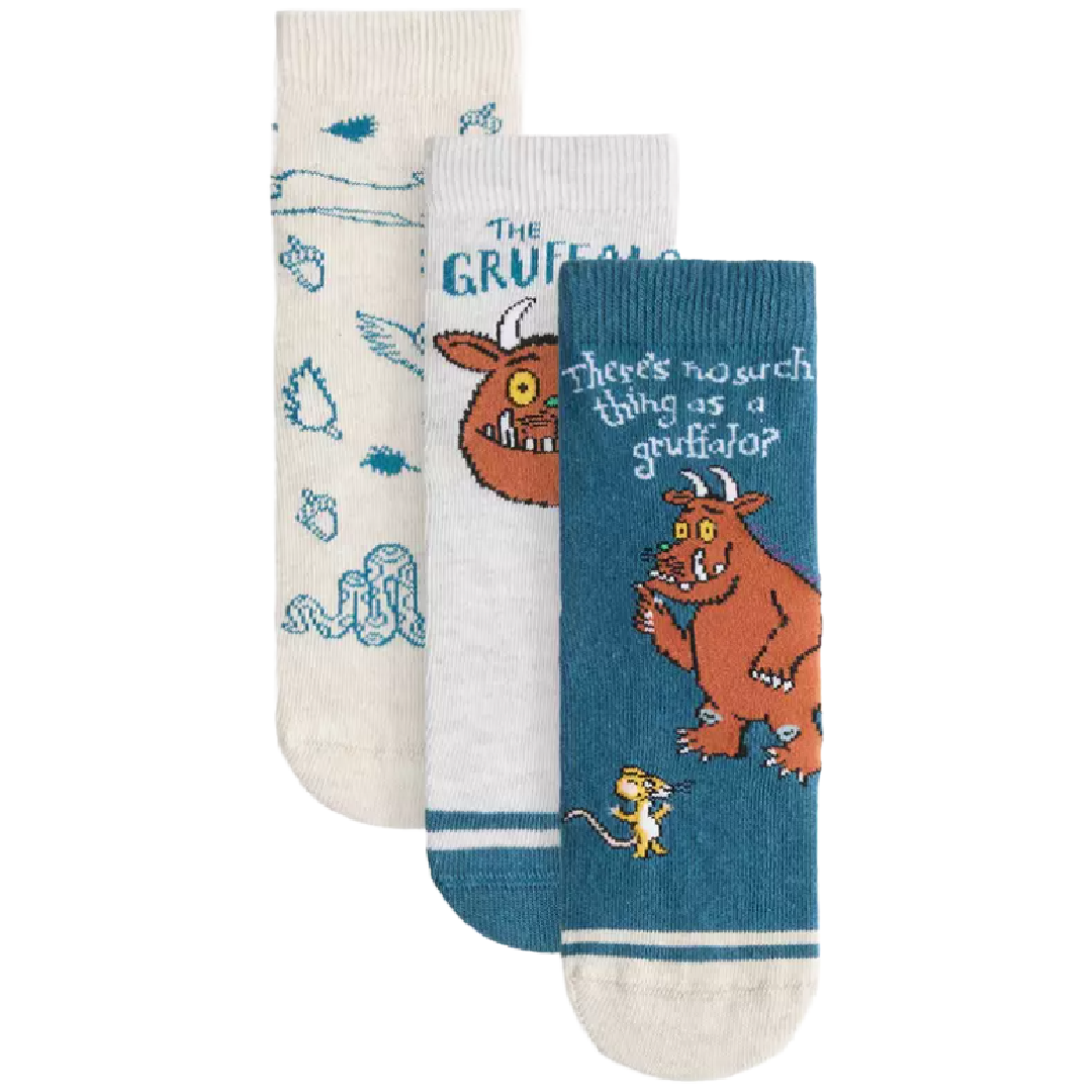 THE GRUFFALO 3 Pack Crew Socks