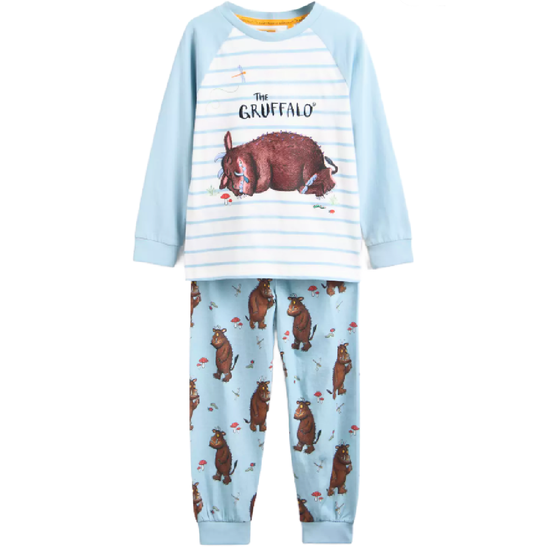 The Gruffalo | Blue Striped Pyjama Set | Little Gecko