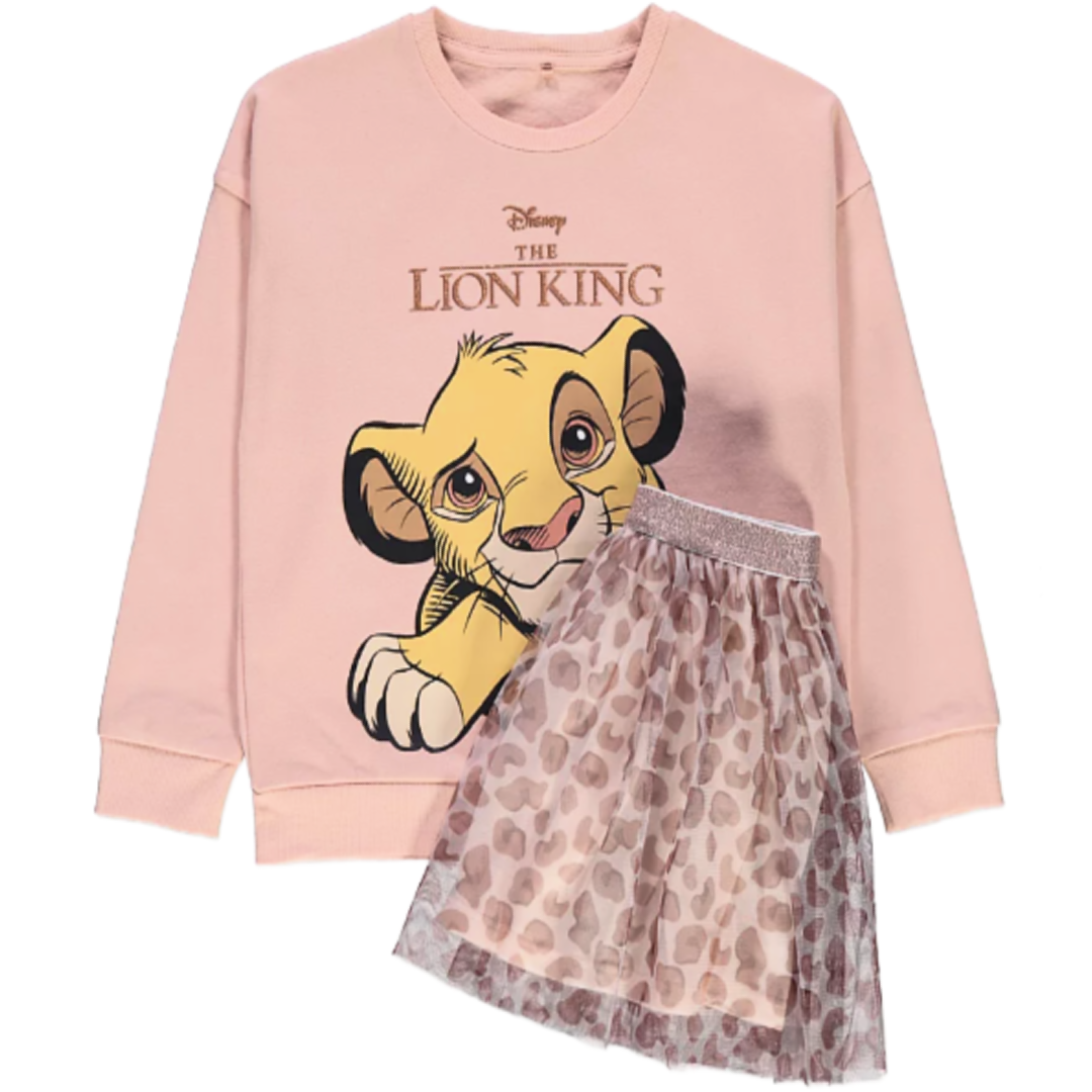 The Lion King | Pink Sweatshirt & Tutu Skirt Set | Little Gecko
