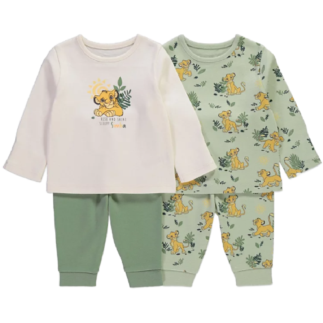 The Lion King | Green 2pk Pyjamas | Little Gecko