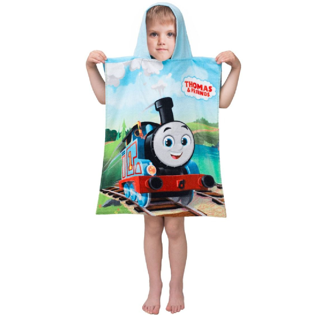 Thomas & Friends | Hooded Towel - Blue | Little Gecko