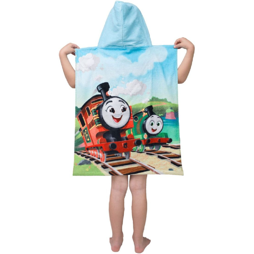 Thomas & Friends | Hooded Towel - Blue | Little Gecko