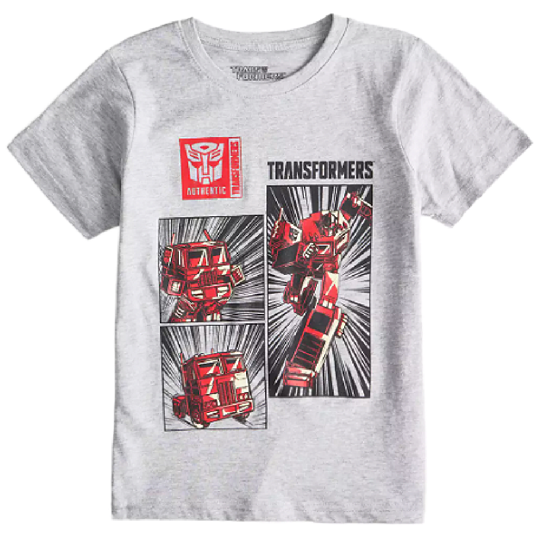Transformers | Grey T-Shirt | Little Gecko