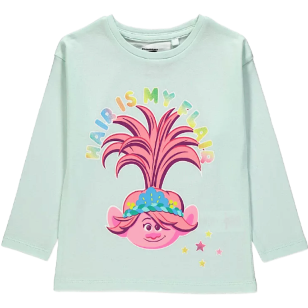 Trolls | Mint Poppy T-Shirt | Little Gecko