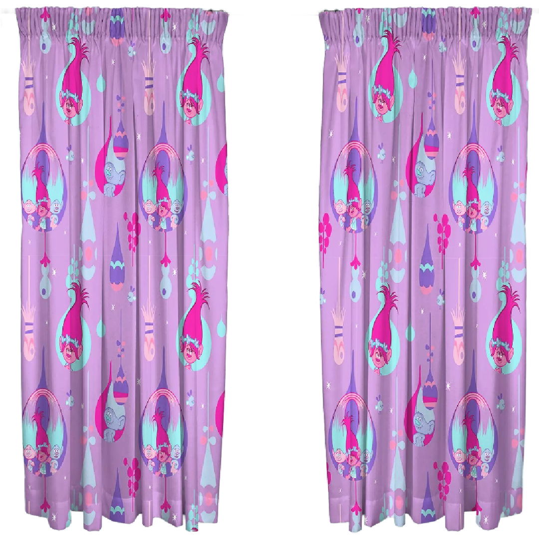 Trolls | Curtains - Glow |Little Gecko