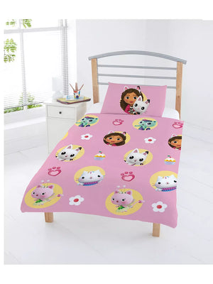 GABBY'S DOLLHOUSE Toddler/Cot Bed Quilt Cover Set - Friends