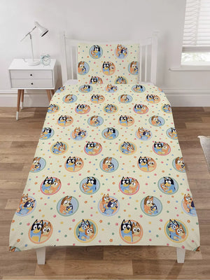 BLUEY Single Bed Quilt Cover Set - Happy