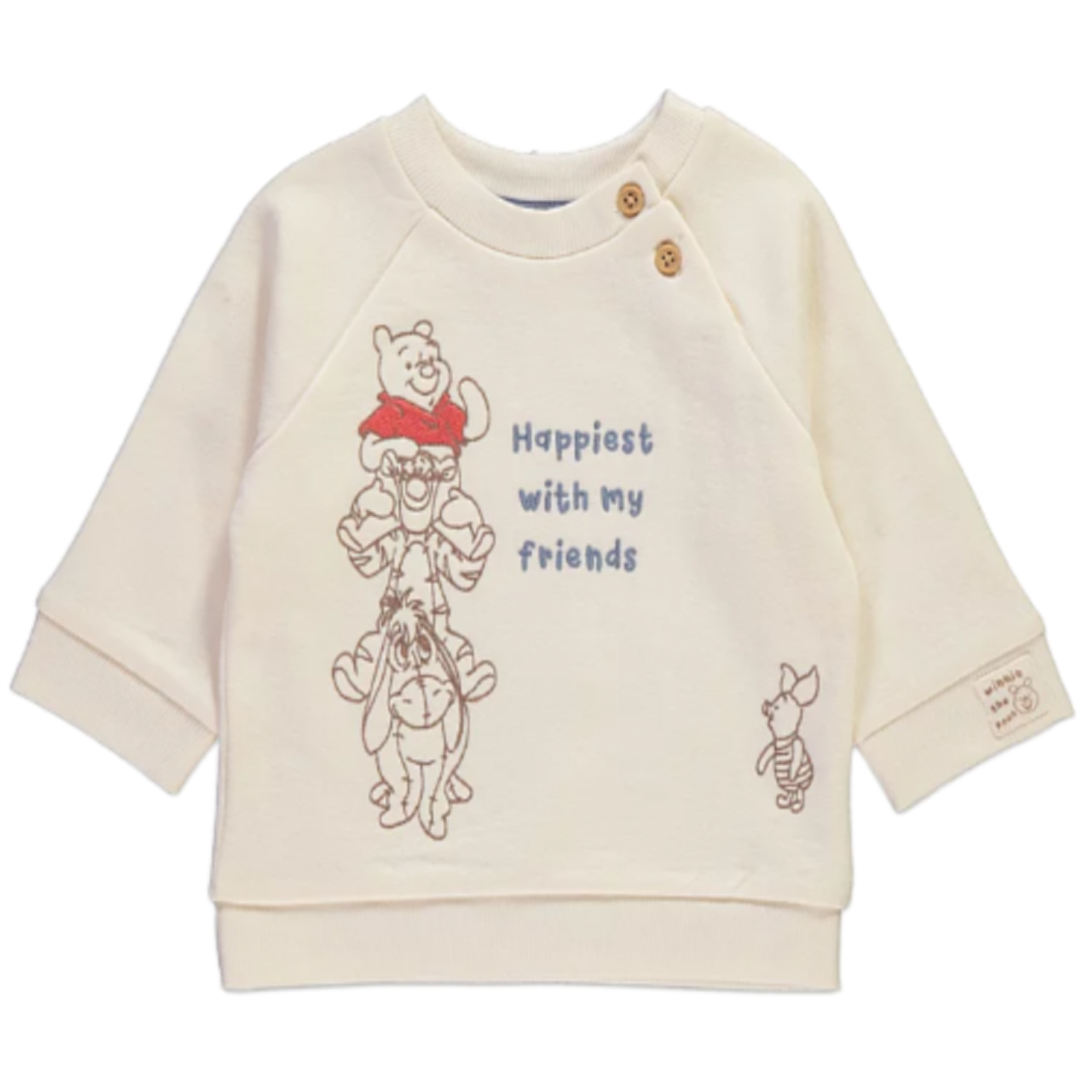 Winnie The Pooh | Cream Sweatshirt | Little Gecko
