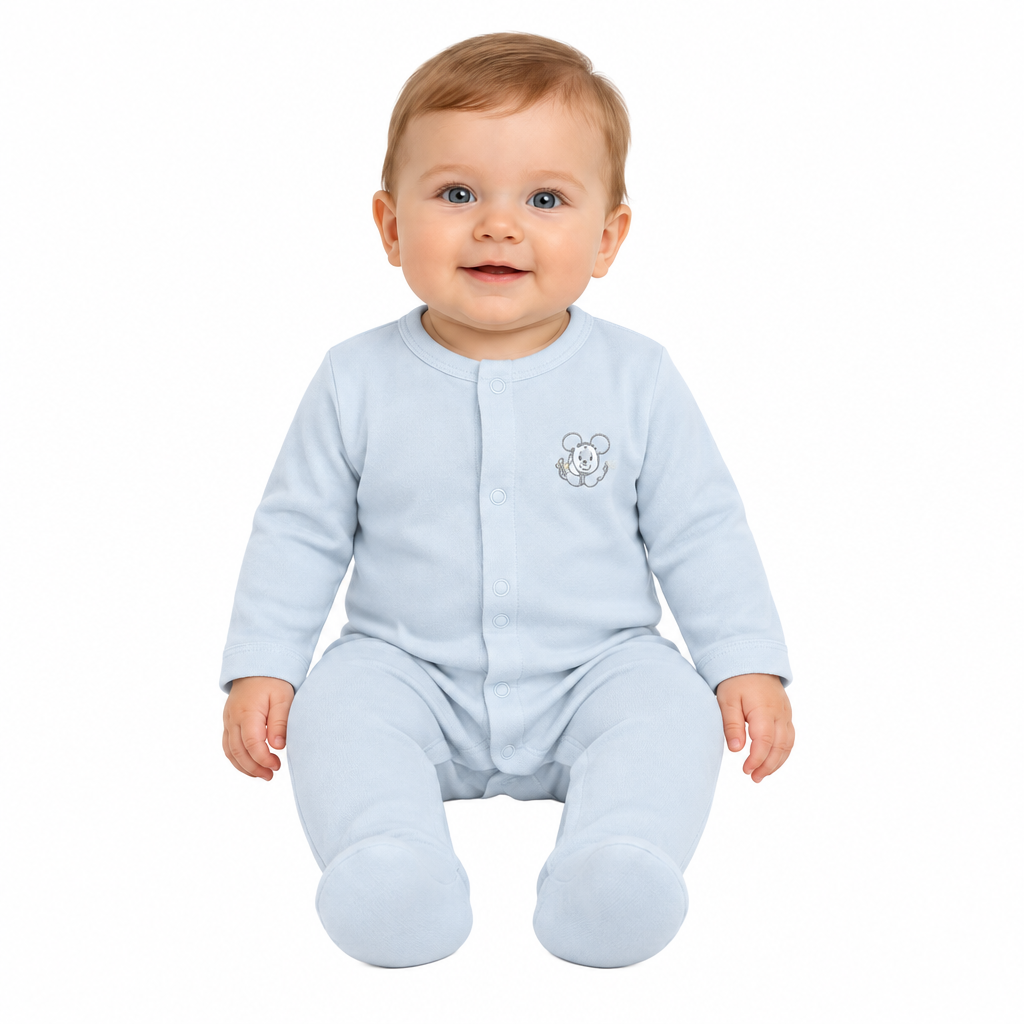 MICKEY MOUSE 3 Pack Blue Sleepsuit Set