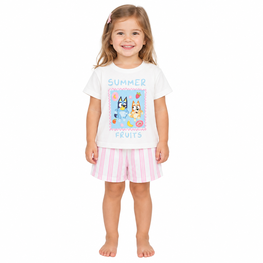BLUEY Summer Fruits Shortie Pyjama Set