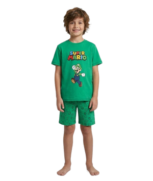 SUPER MARIO Green Luigi Shortie Pyjama Set