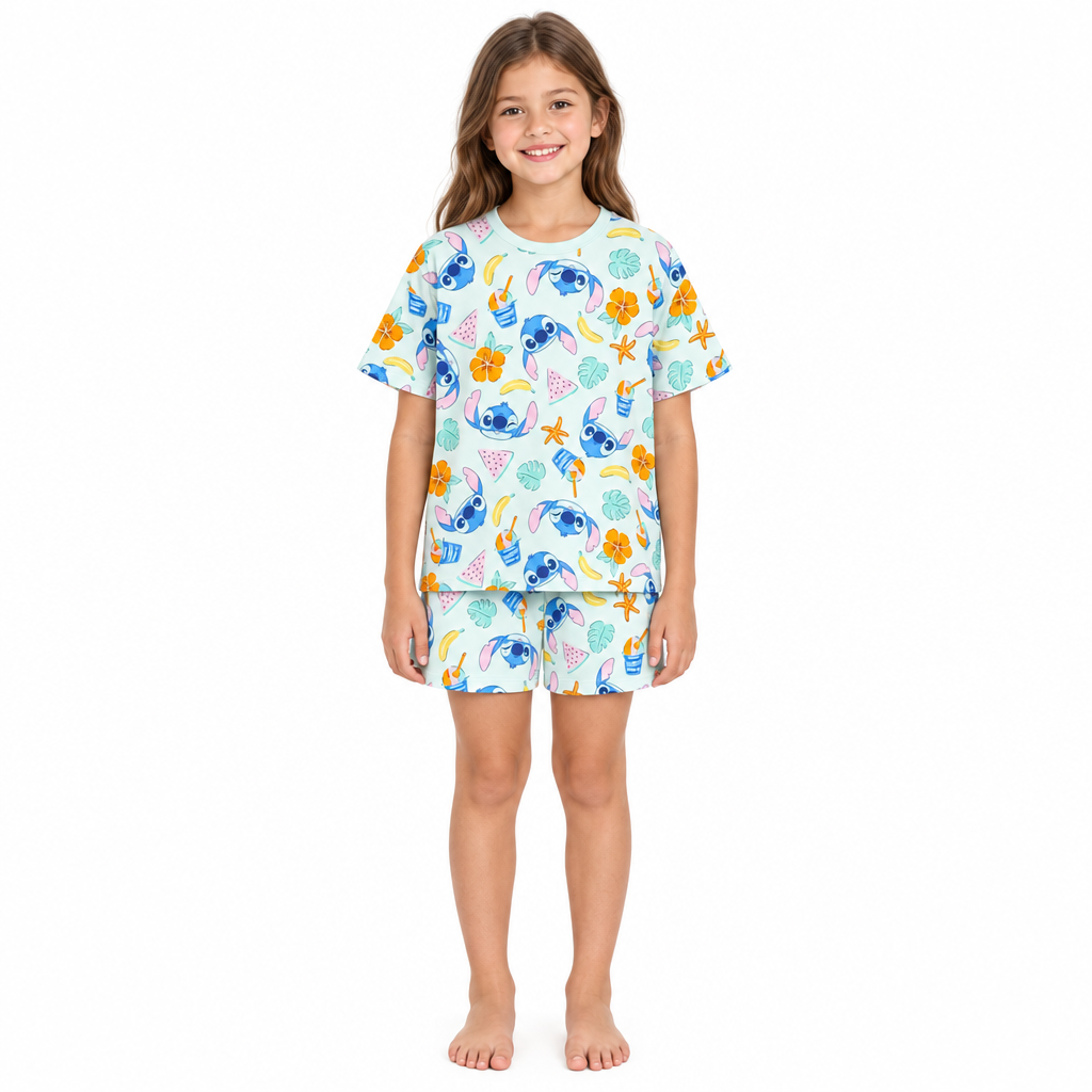 LILO & STITCH Mint Tropical Shortie Pyjama Set