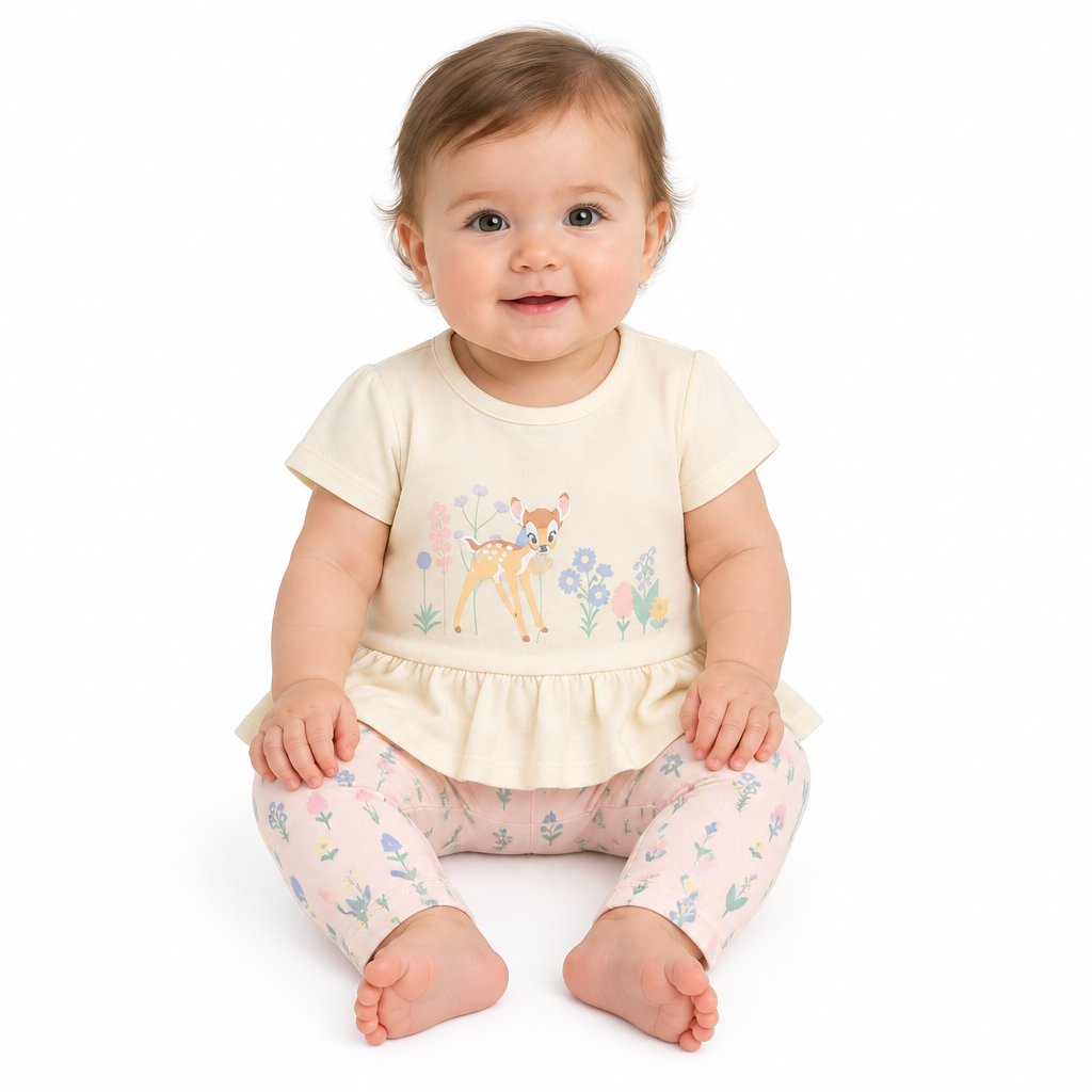 BAMBI Yellow T-Shirt & Leggings Set