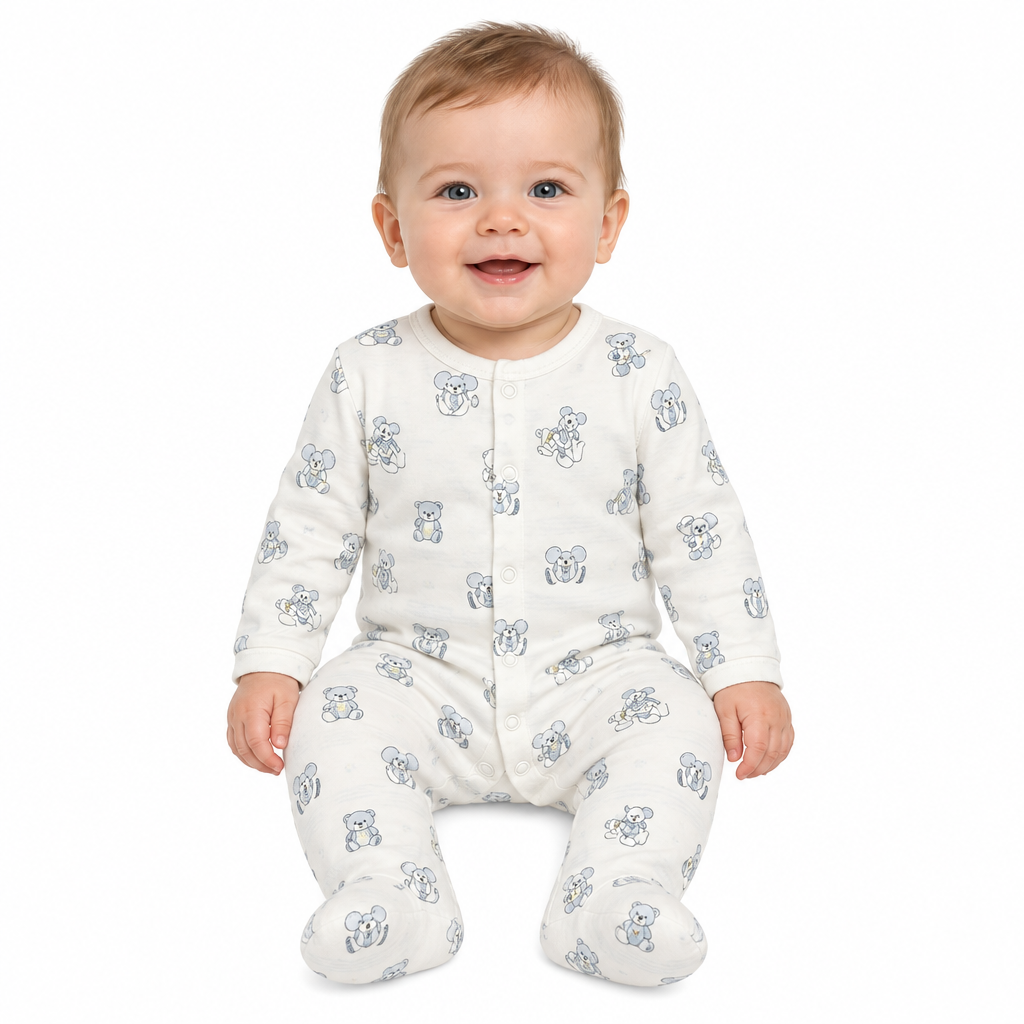 MICKEY MOUSE 3 Pack Blue Sleepsuit Set