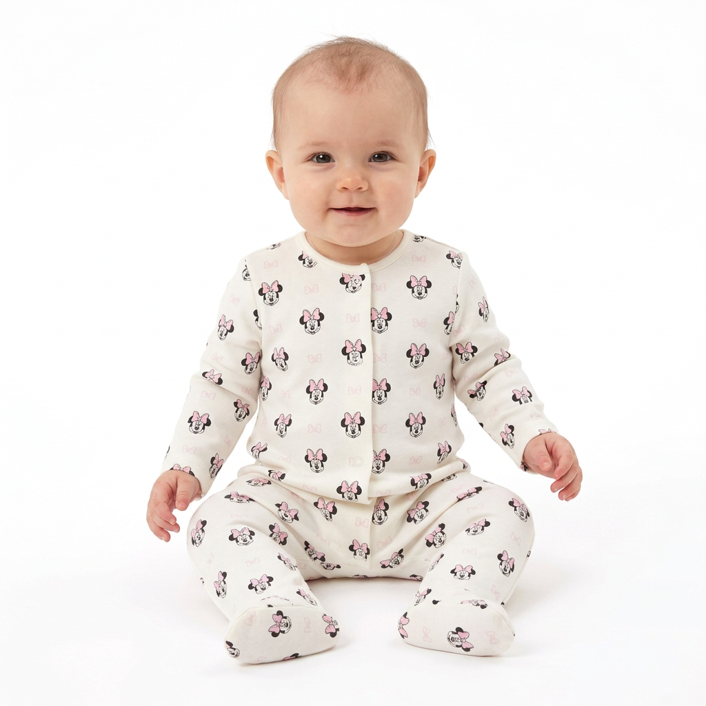 MINNIE MOUSE 3 Pack Pink Sleepsuit Set