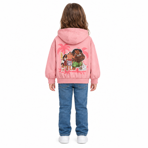 MOANA Peach Hooded Zip Up Jacket