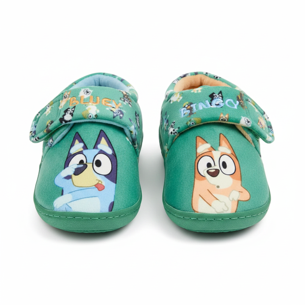 BLUEY & Bingo Green Slippers