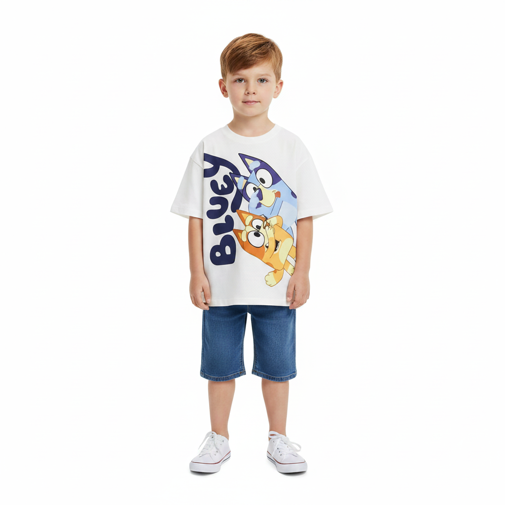 Bluey | White T-Shirt | Little Gecko
