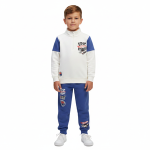 HOT WHEELS Blue/White Sweatshirt & Trackpants Set