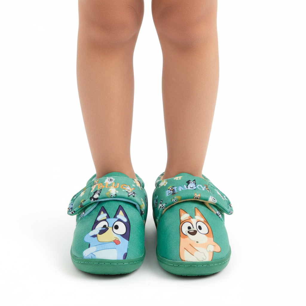 BLUEY & Bingo Green Slippers