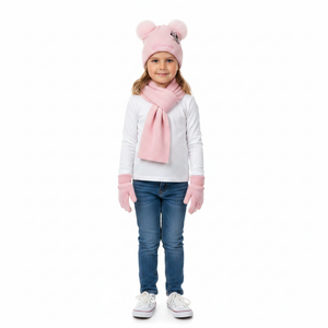 MINNIE MOUSE Beanie, Scarf & Gloves Set