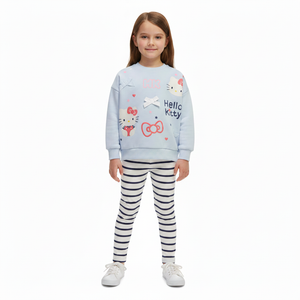 HELLO KITTY Blue Sweatshirt & Leggings Set