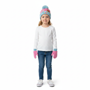 HEY DUGGEE Pink Beanie & Gloves Set