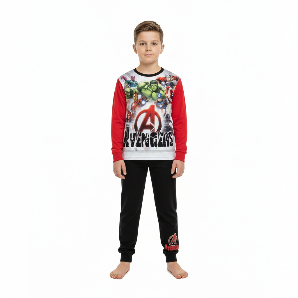 Avengers | Red/Black Pyjamas | Little Gecko