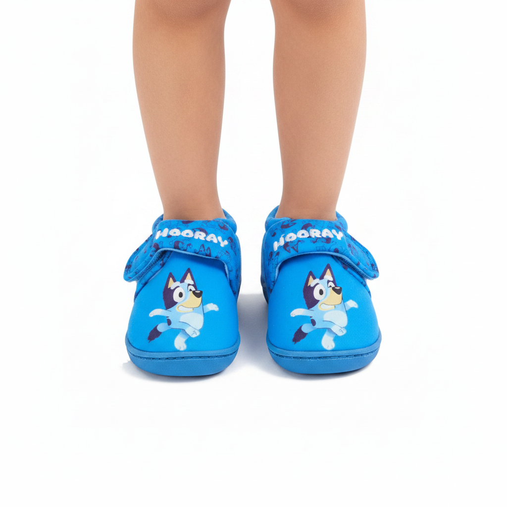 BLUEY Blue Slippers