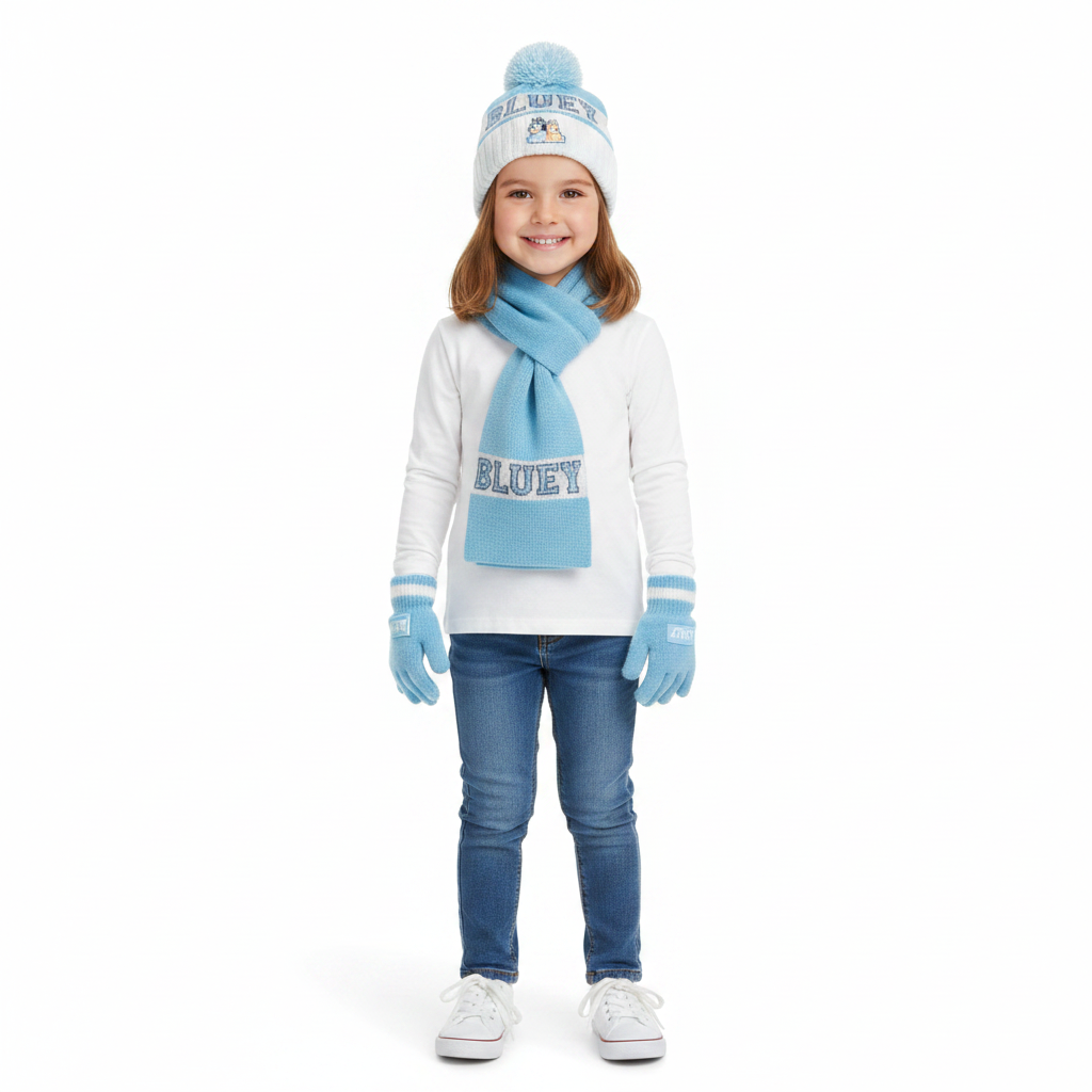 Bluey | Beanie, Scarf & Gloves Set | Little Gecko