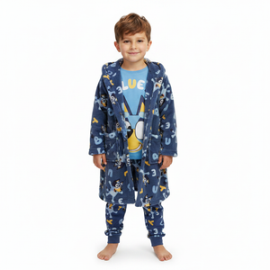 BLUEY Blue Dressing Gown & Pyjama Set