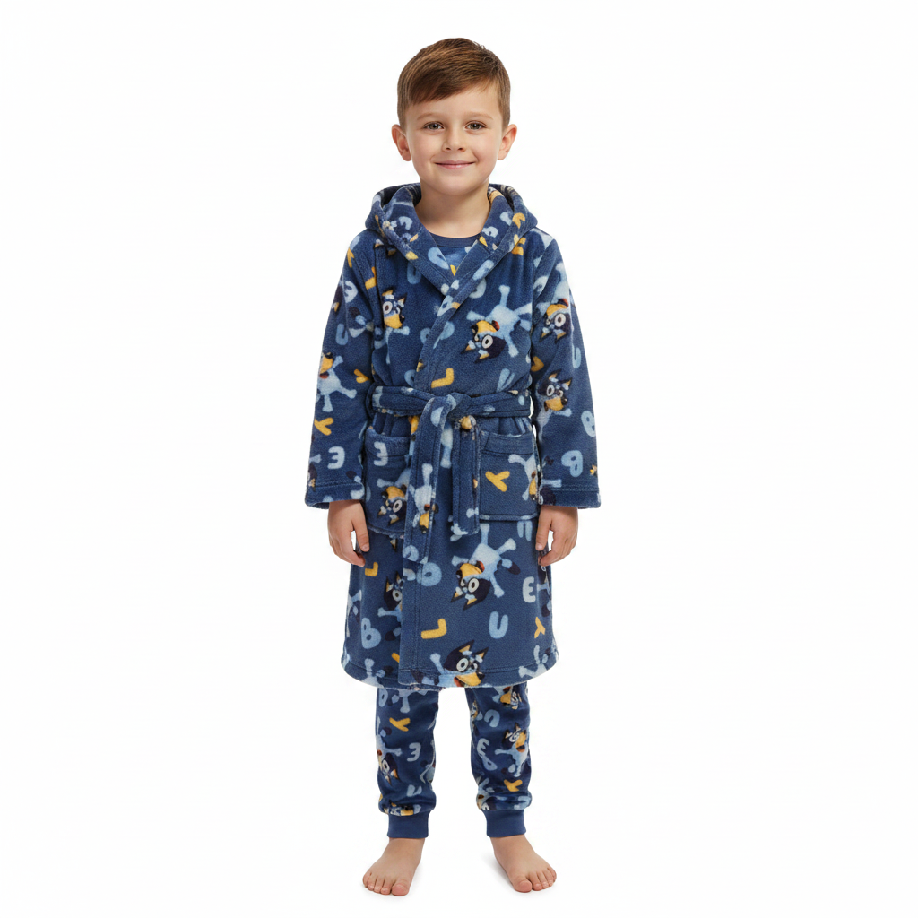 BLUEY Blue Dressing Gown & Pyjama Set