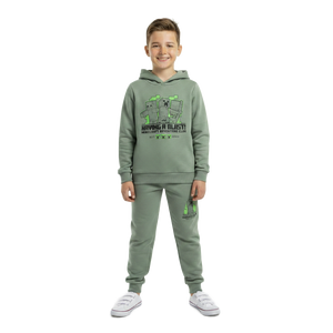 MINECRAFT Green Hooded Sweatshirt & Trackpants Set