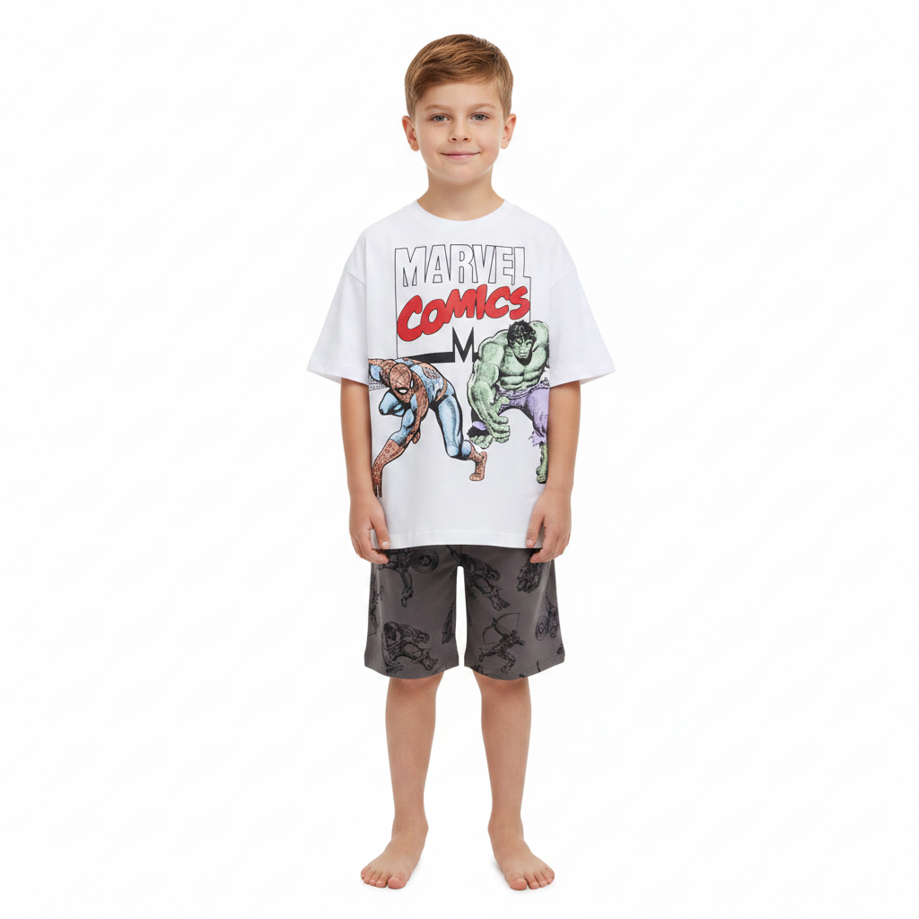 Marvel Comics | Graphic Shortie Pyjamas | Little Gecko