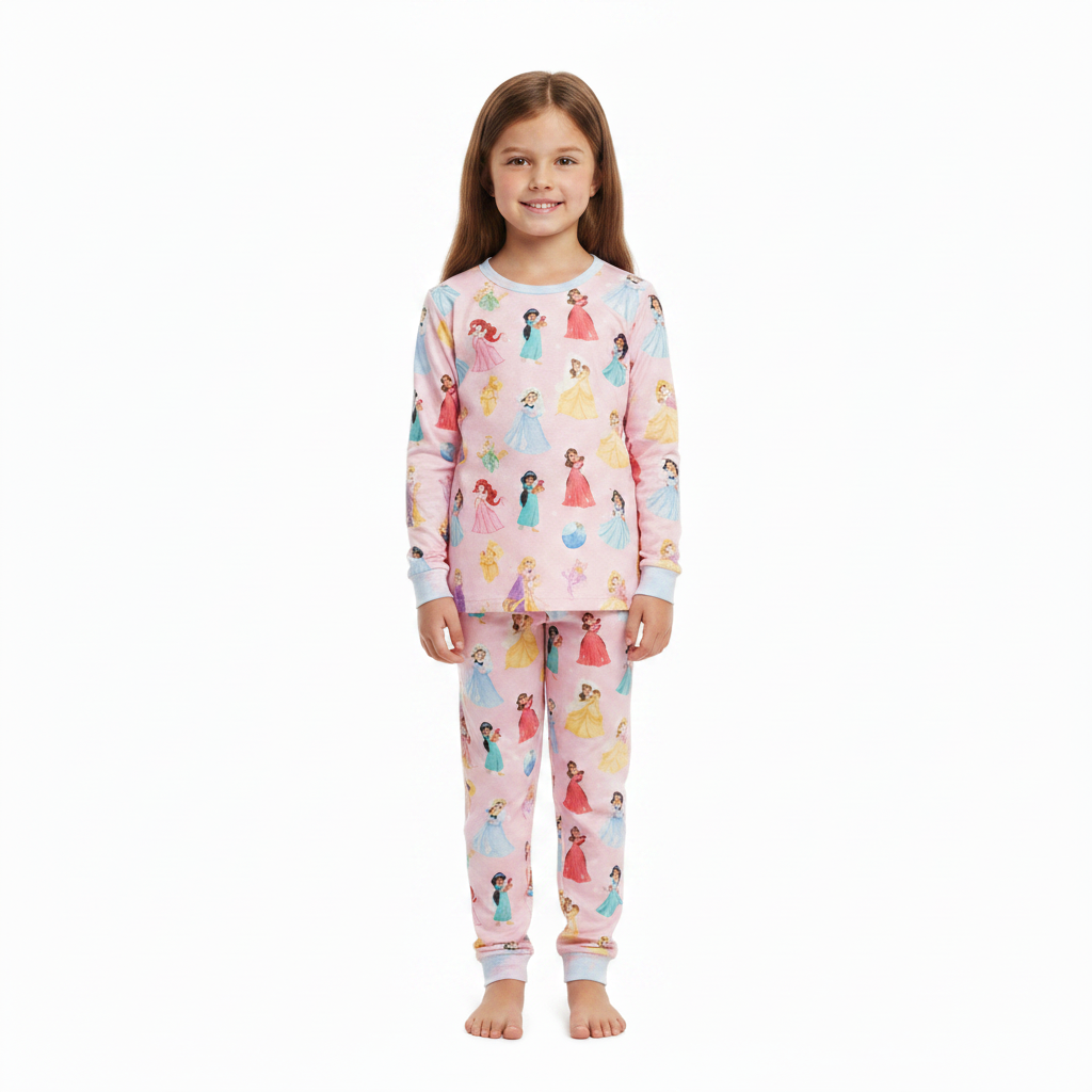 DISNEY PRINCESS Pink Velour Pyjama Set