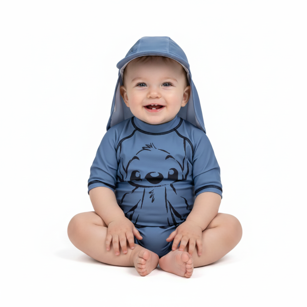 Lilo & Stitch | Blue Sunsuit & Hat Set | Little Gecko