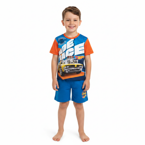 HOT WHEELS Blue/Orange Pyjama Set