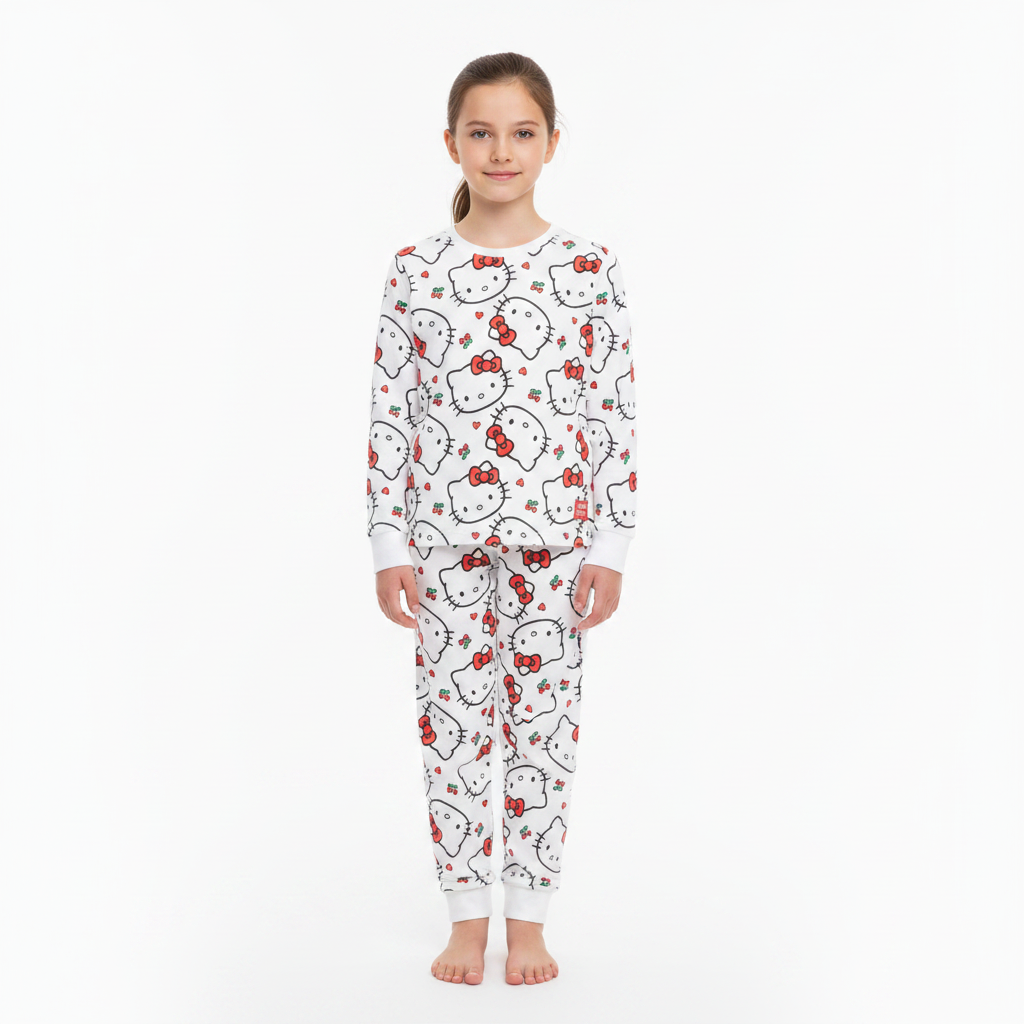 HELLO KITTY Cream Pyjama Set