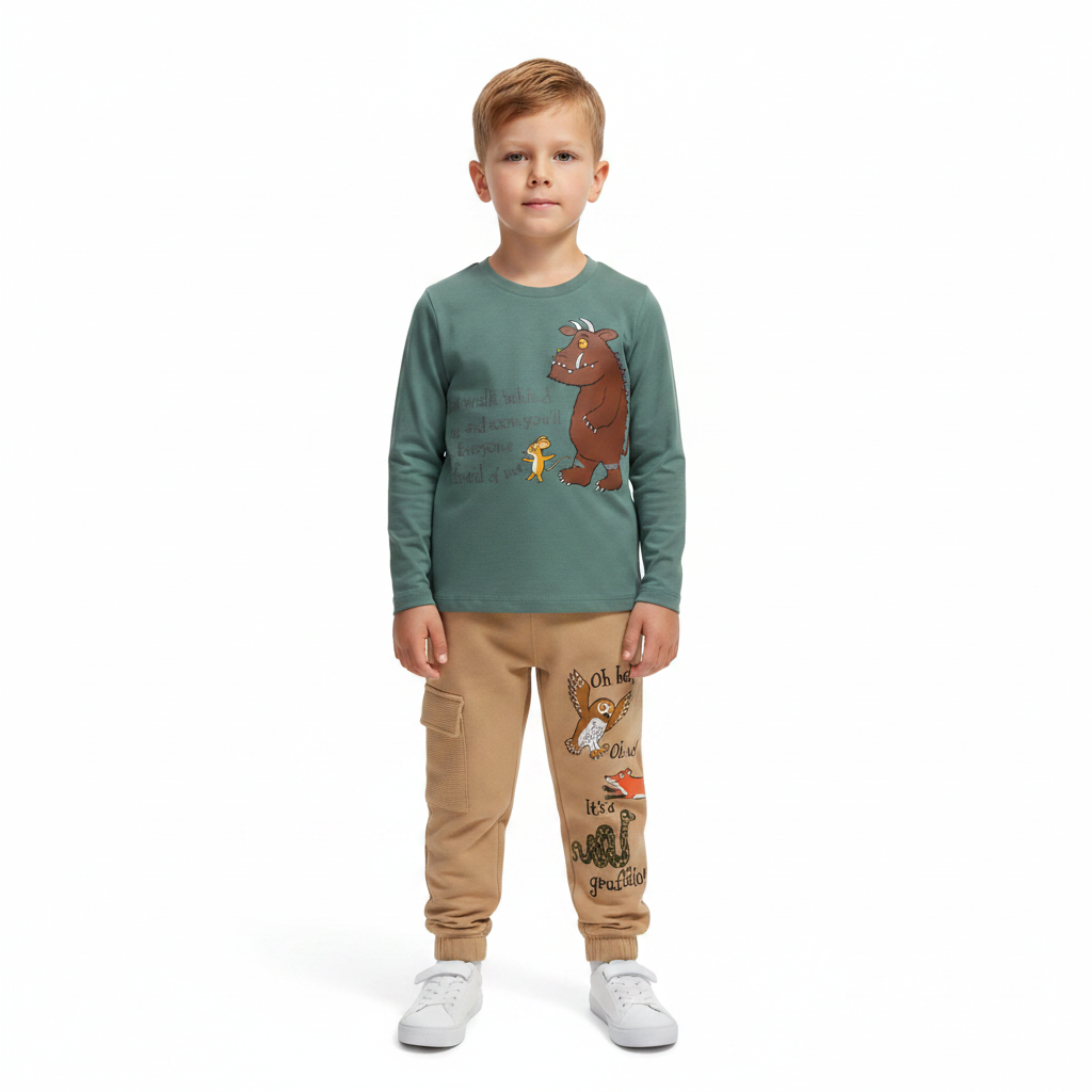 The Gruffalo | Green Sweatshirt & Trackpants Set | Little Gecko
