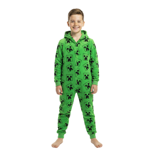 MINECRAFT Green Creeper Fleece All-In-One
