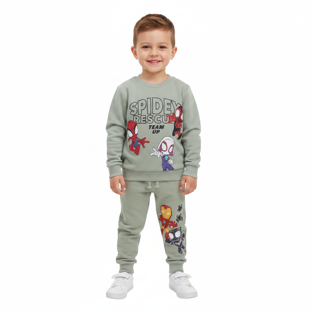 Marvel Comics | Spidey & Friends Sweatshirt & Jogging Pants Set | Little Gecko