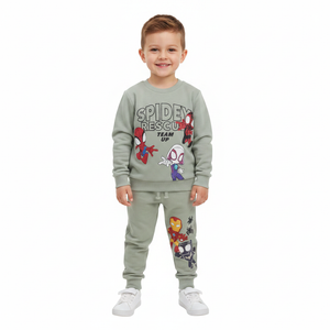 SPIDERMAN Green Sweatshirt & Trackpants Set