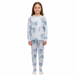 LILO & STITCH Blue Velour Pyjama & Sock Set