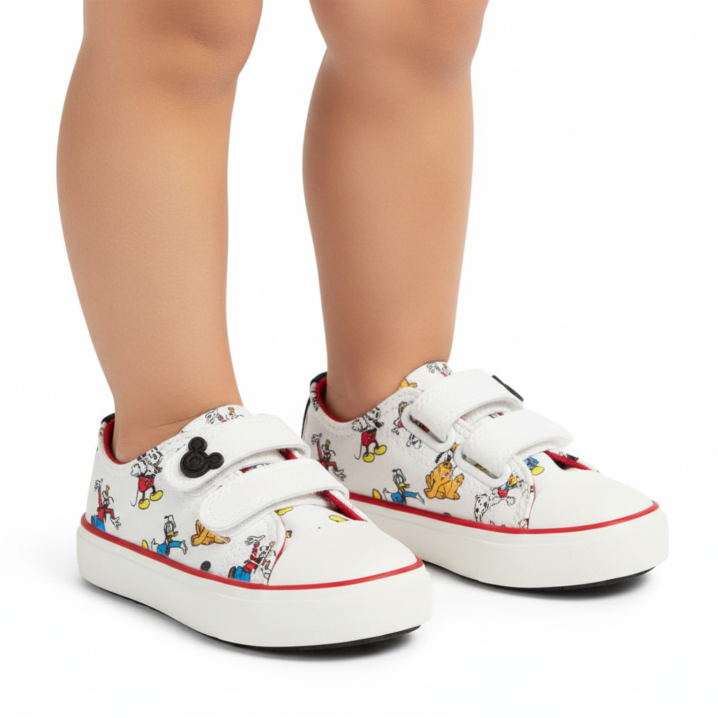 Mickey Mouse | White Trainers | Little Gecko