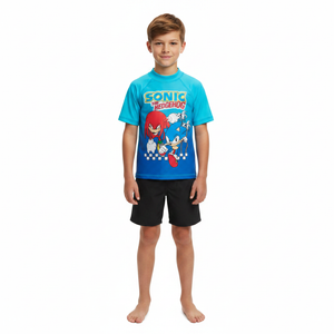SONIC THE HEDGEHOG Blue Rashie Swim Top