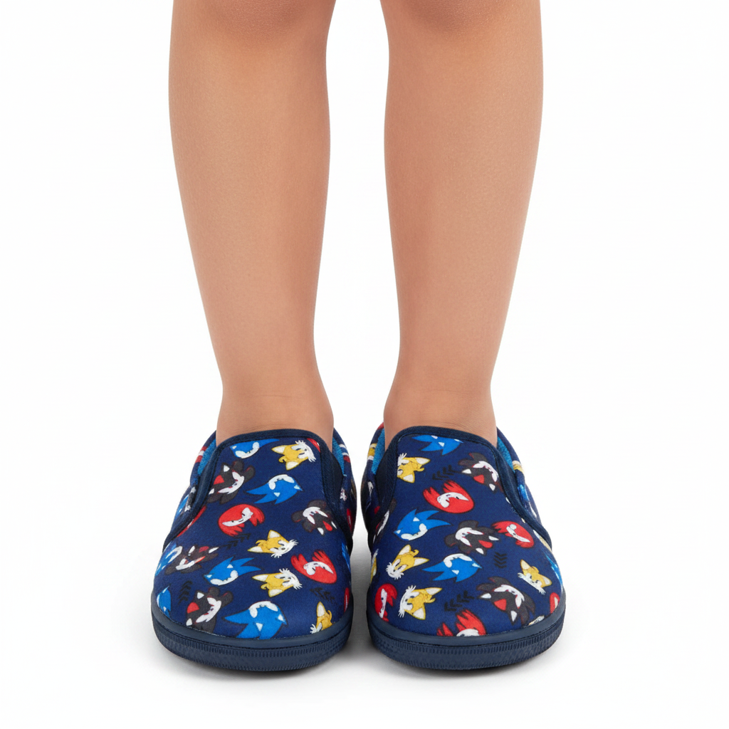 SONIC THE HEDGEHOG Navy Slippers